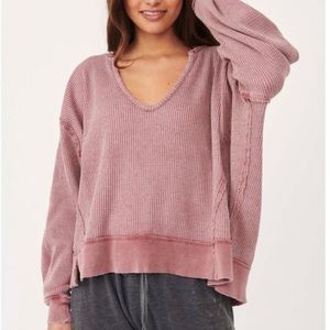 NWT Free People Buttercup Thermal / Smokey Wings